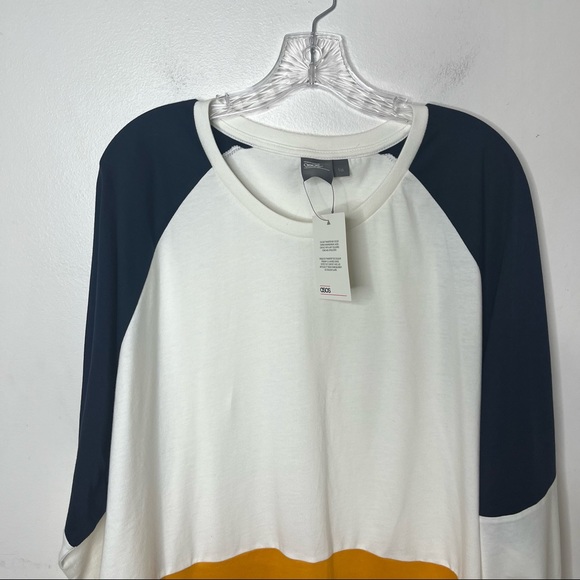 ASOS Long Sleeve Color Block Sleeve T-Shirt - Picture 2 of 9